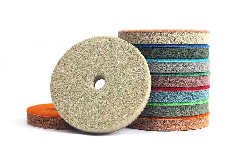 4 Inch Sponge Fiber Polishing Pads for Marble Granite Stone Cleaning polishing-7 PCS Set 7 Pcs Set
