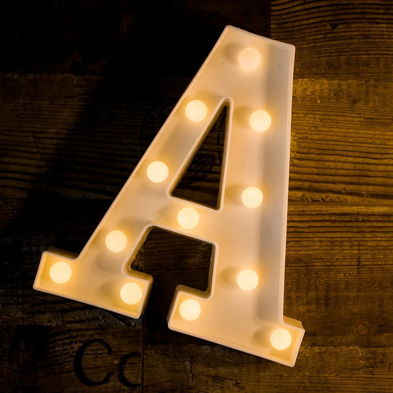 Foaky Light Up Letters,Marquee Letters,Engagement Party Decorations Letter Lights Sign for Night Light Wedding Birthday Party Christmas Lamp Home Bar Decoration (A) A