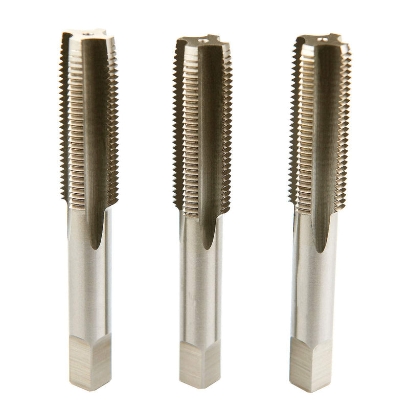 MaxTool 1/2-13 Hand Threading Tap Sets Including Taper+Plug+Bottom High Speed Steel M2 Taps Set 13-TPI FULLY GROUND RIGHT HAND; HSF02W00R032