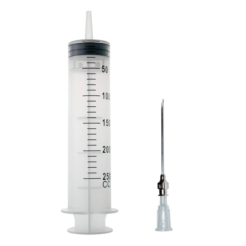 250ml syringe, 250cc syringe,Kitchen syringe glue syringe plastic syringe, large volume syringe with needle, dispensing syringes (250ml) 250ml