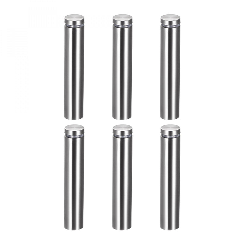 uxcell 3/4 Dia x 4"(19x102mm) Standoff Screws Wall Mount Sign Holders Acrylic Glass Nails 6pcs 19x102mm
