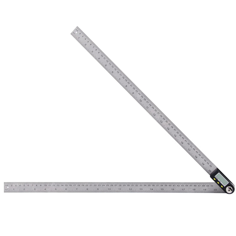 Yangoutool Digital Angle Ruler 20inches/500mm Stainless Steel Digital Angle Finder and Protractor Large Gauge Precision Measuring Tool for Woodworking Metalworking and Construction 500mm/20-Inch