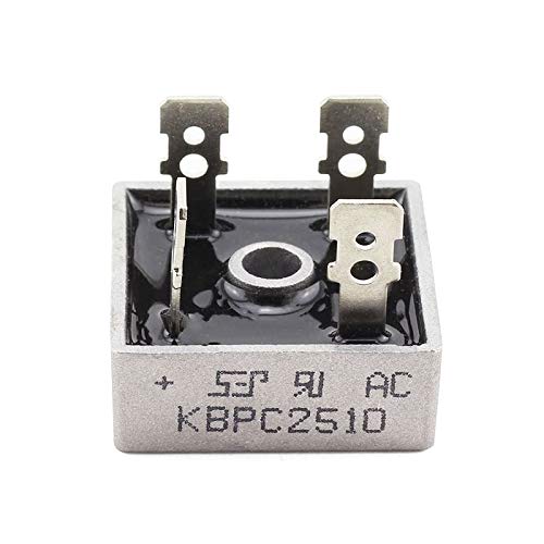 Tegg 1-Pack KBPC2510 Bridge Rectifier Diode DIP-4 25A Single Phase Square Electronic Component
