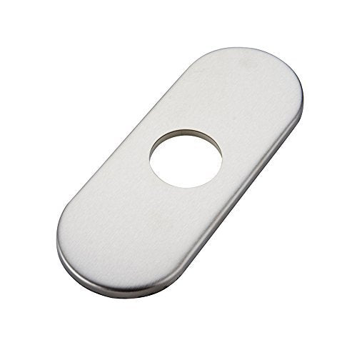 Homevacious 6" Sink Hole Cover Deck Plate for Bathroom Vanity Sink Faucet Escutcheon Brushed Nickel Stainless Steel Faucet Hole Cover Plate Round