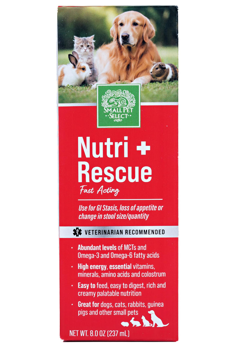 Small Pet Select Nutri-Rescue (Fast Nutrition to Keep GI Tract Moving) (8 OZ Liquid) 8 oz Liquid - PawsPlanet Australia