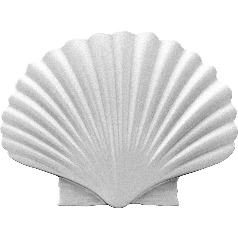8" W x 6" H x 5/8" P Jumbo Beachwood Shell Rosette