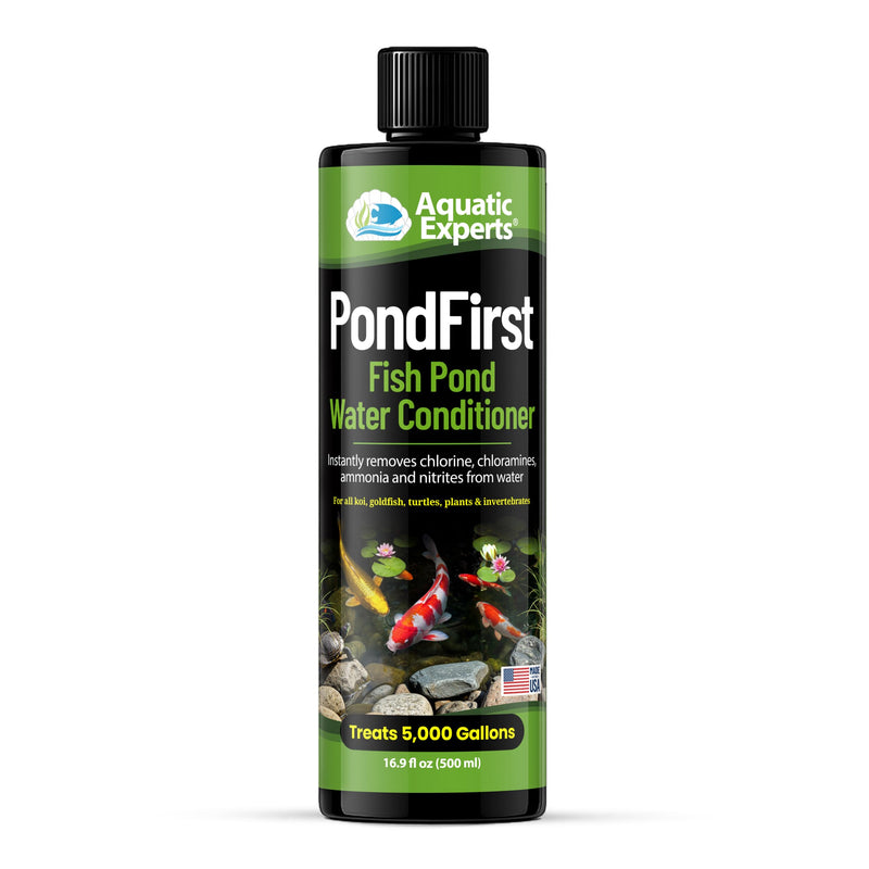 PondFirst Pond Water Conditioner - Concentrated Instant Dechlorinator for Fish Ponds, Makes Water Safe for Koi and Goldfish, Made in The USA, Aquatic Experts (Liquid - 500 ml) Liquid - 500 ml