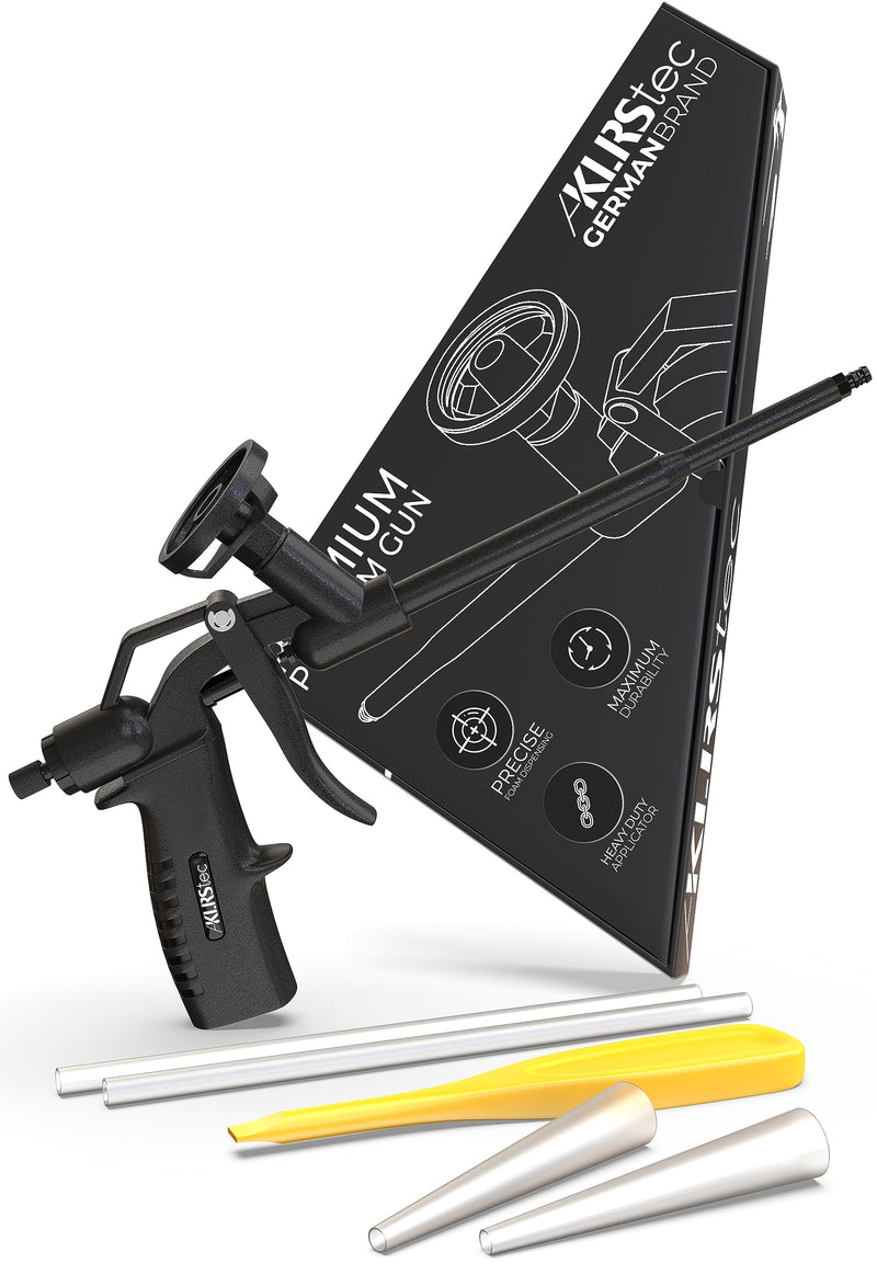 KLRStec Premium PU foam gun Teflon coated (PTFE) - professional construction foam gun for gun foam/construction foam