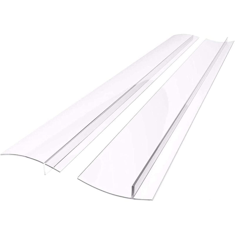 Silicone Gap Covers, (2 Pack) Silicone Stove Gap filler Stopper Kitchen Stove Gap Covers - Flexible Silicone Stove Counter Gap Cover, Food Grade (21 Inches, Semi Clear) 21inches Semi-clear
