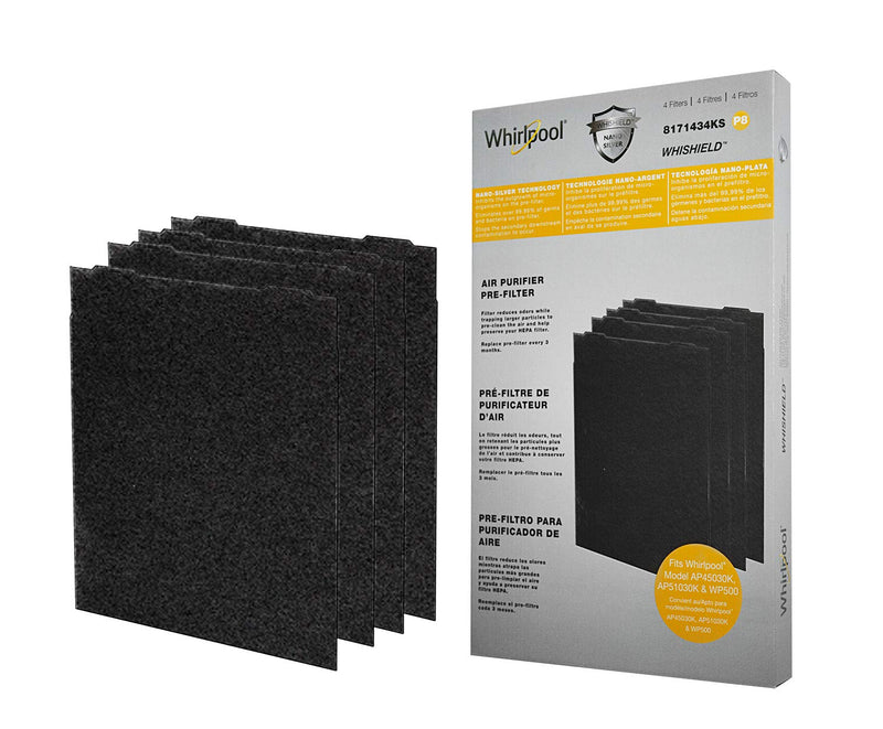 Whirlpool 8171434KS Genuine Charcoal Pre-Filter AP510 AP450 Large 4 Pack