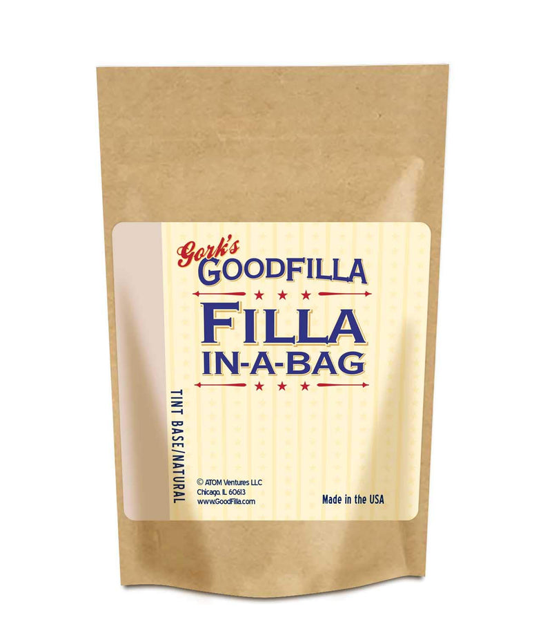 Wood Grain Filler & Putty Powder - Innovative Formula - Filla-in-A-Bag - Neutral - 12 oz by Goodfilla | Repairs, Finishes & Patches | Paintable, Stainable, Sandable & Quick Drying | Zero Waste 12oz Neutral Base