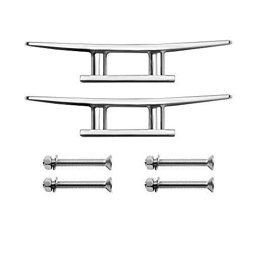 316 Stainless Steel 5" Open Base Boat Cleat Pack of 2