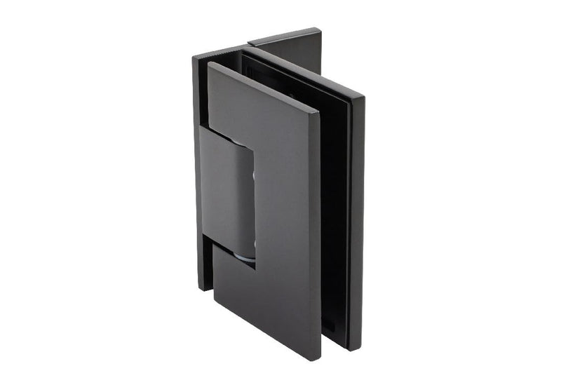 CRL MEL324MBL Matte Black Melbourne Adjustable Wall Mount Offset Back Plate with Cover Plate Hinge