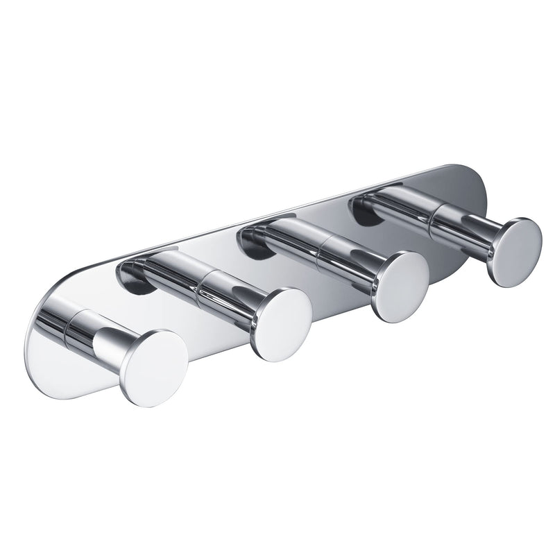 Kraus Elie Bathroom Robe and Towel Hook Rack with 4 Hooks, Chrome Finish, KEA-18804CH