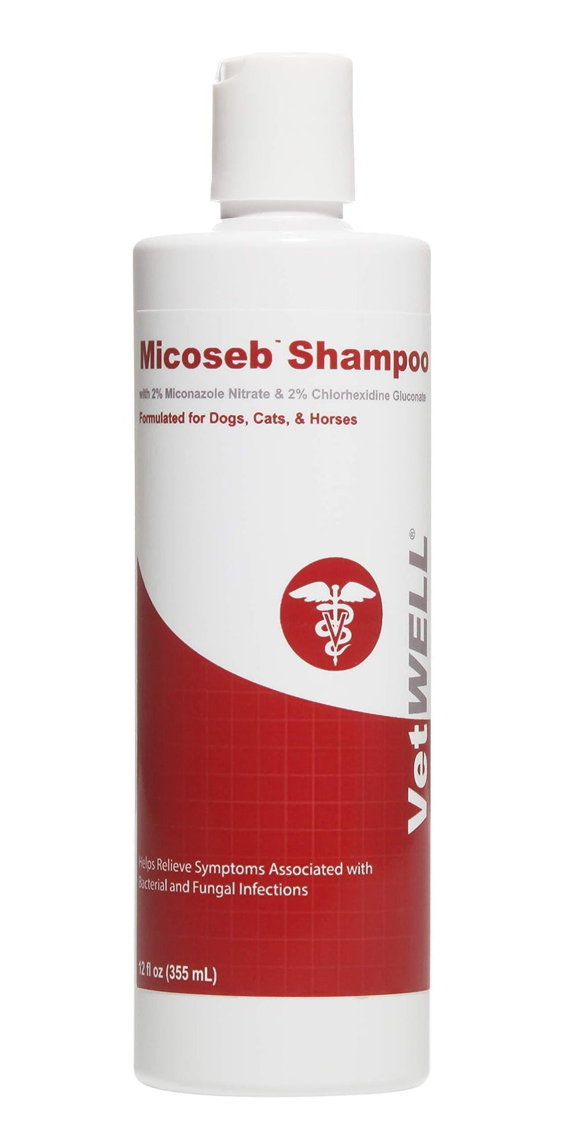 [Australia] - Micoseb Medicated Shampoo for Dogs & Cats - Antifungal Dog Shampoo with Miconazole, Chlorhexidine & Aloe for Fungal & Bacterial Skin Infection Treatment of Yeast, Ringworm, Mange, & Acne - 12 oz 