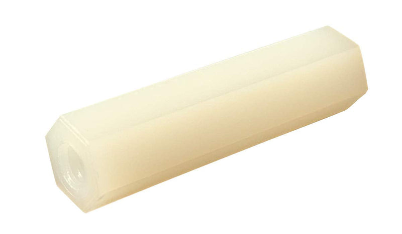 Small Parts 140806HFN Female Threaded Hex Standoff, 6/6 Nylon, 1/4" Hex Size, 1/2" Length, 6-32 Thread Size (Pack of 25)