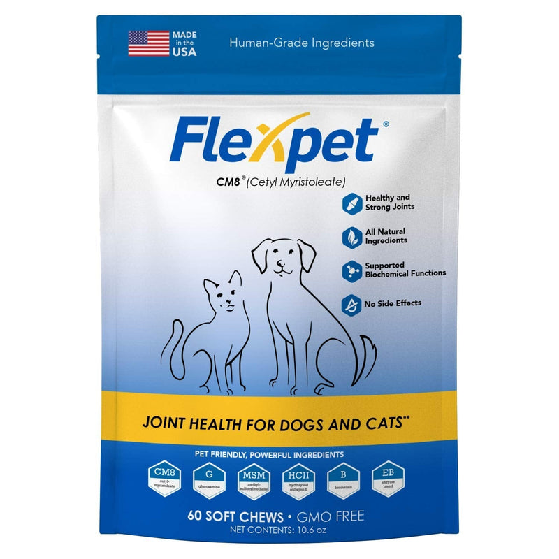 Maximum Strength Soft Chews – All-Natural Pain Reliever for Dogs with Glucosamine and Cetyl Myristoleate (CM8), Hip and Joint Supplement, Anti-Inflammatory: Single Pouch - 60 Soft Chews - PawsPlanet Australia