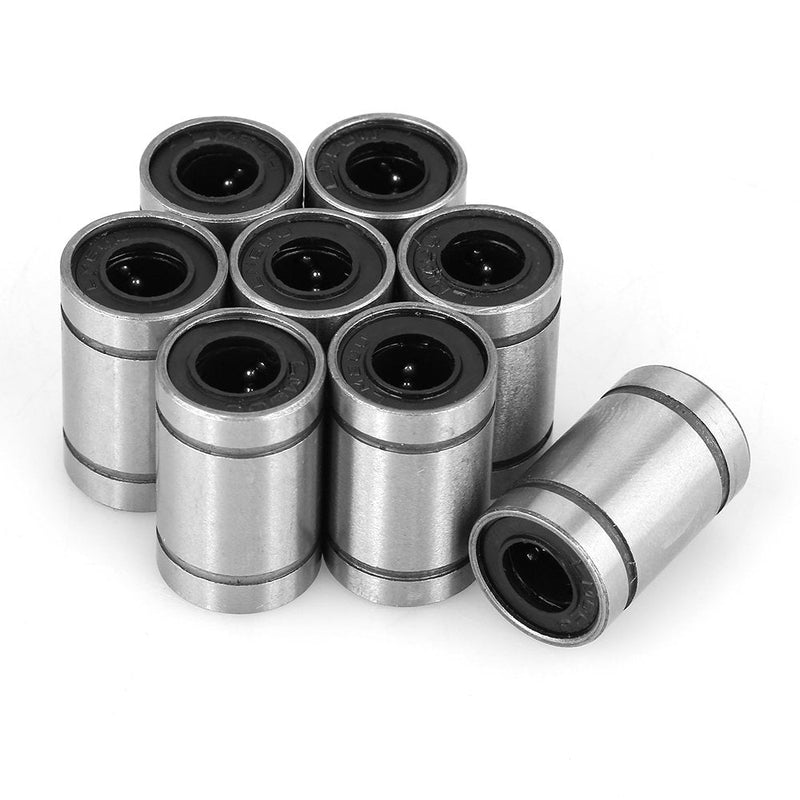 8pcs Linear Ball Bearings, Linear Motion Ball Bearing Bushing for 3D Printer CNC Parts LM6UU 6mm