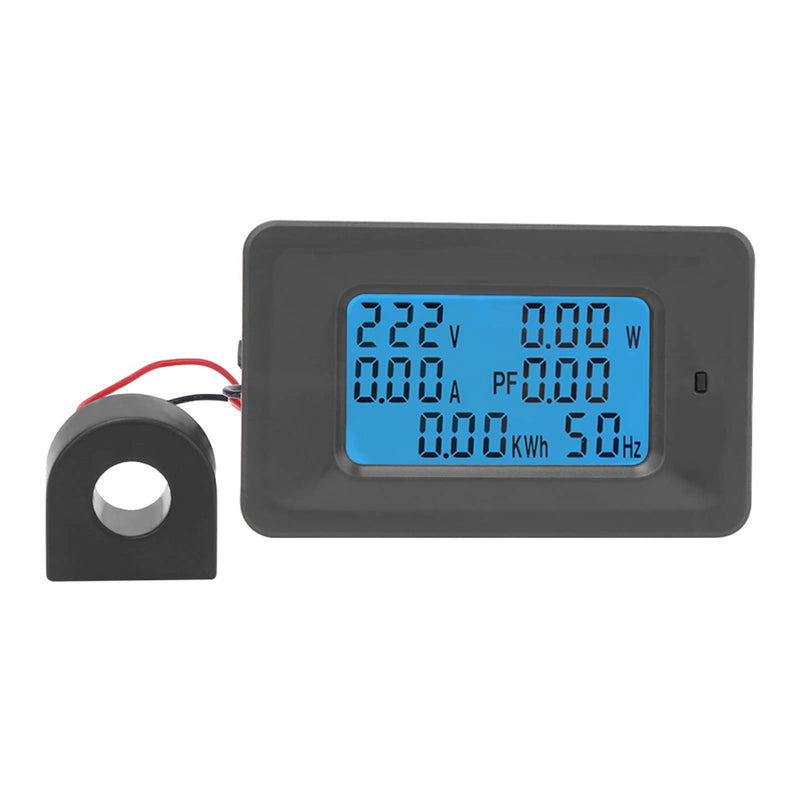 Hilitand 6 in 1 Digital LCD Meter, Voltage 110-250V Current 100A Power Monitor Panel with Mutual Inductor Energy 5 Digits- 0.01-99999KWH