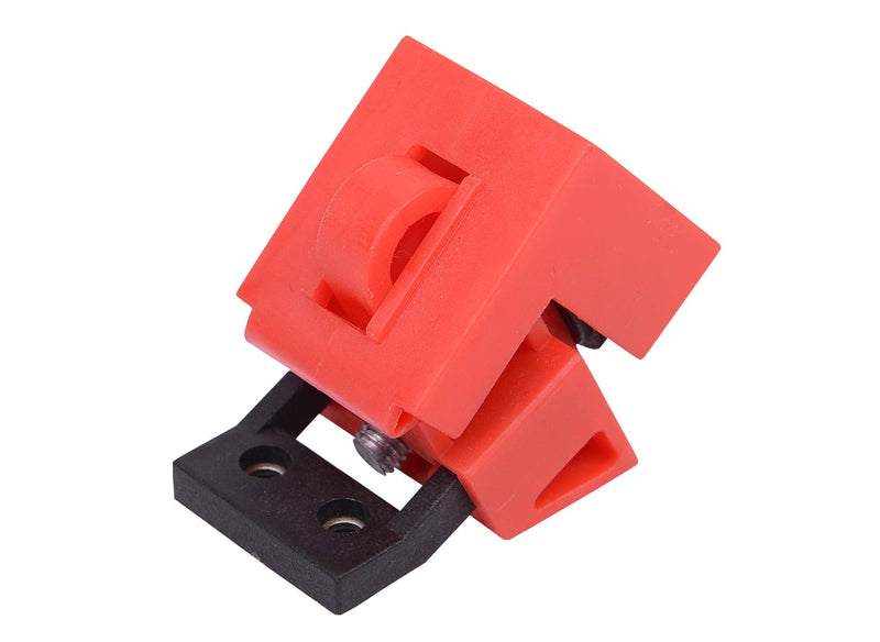 Clamp-On Breaker Lockout for 120/277V,Pack of 1 Red Nylon
