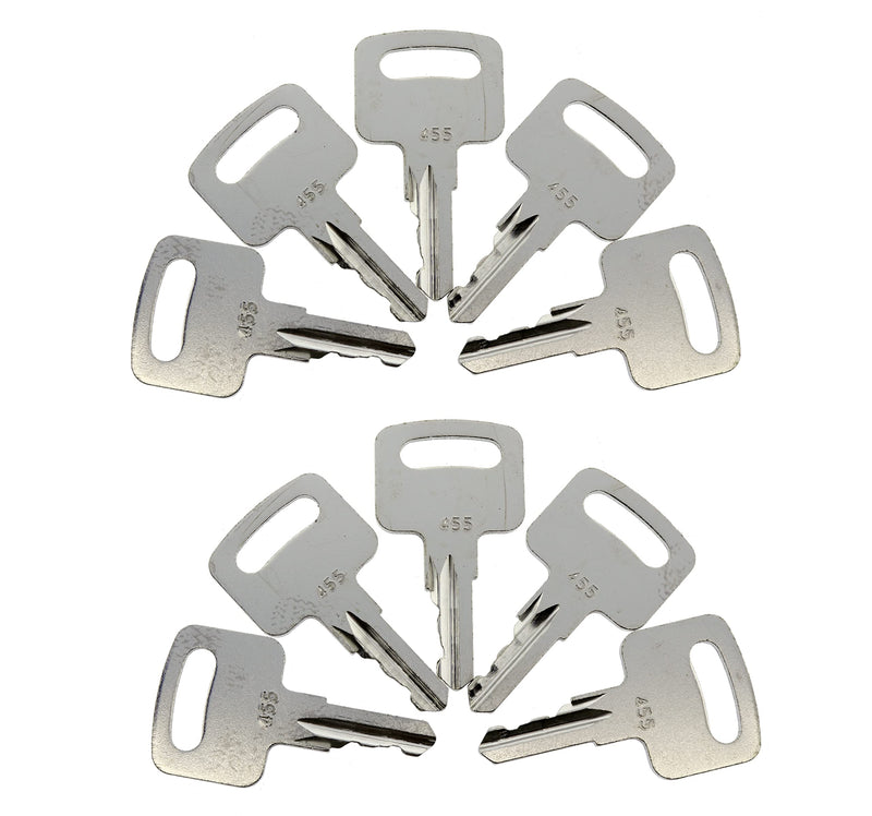 JEENDA (10) Ignition Keys 455 for Scissor Lift Boom Lifts Genie Skyjack Terex Snorkel Manlift Upright