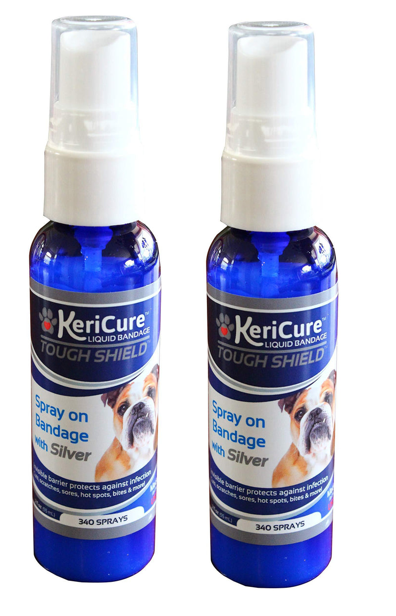 Tough Shield Silver Liquid Bandage, 2 Pack, Spray on Liquid Bandage for Pets, Dogs, Cats, Small Animals, with Soothing Vitamin E - PawsPlanet Australia
