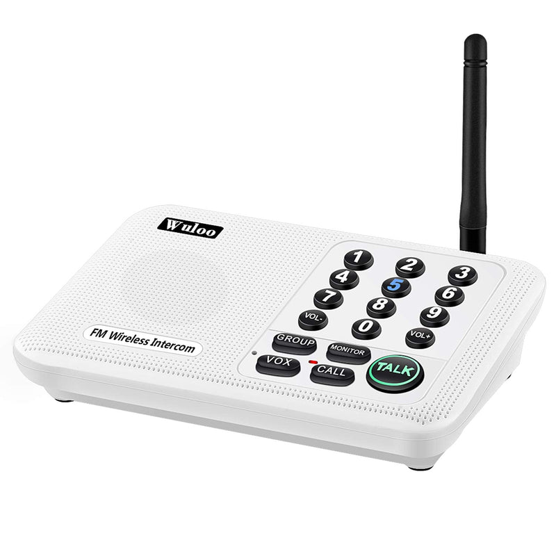 Expandable for Wuloo Intercoms Wireless for Home 5280ft Range 10 Channel 3 Code (Only 1 Unit for Expandable The Original intercom System, CAN NOT Work Without Other Units) 1 unit White