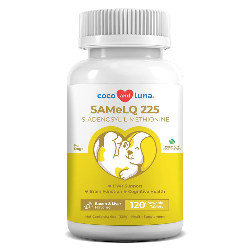 SAMe for Dogs - S-Adenosyl-L-Methionine, Liver Supplements for Dogs - Brain Supplement for Dogs, Promotes Cognitive Support, Liver Support Supplement Tablets