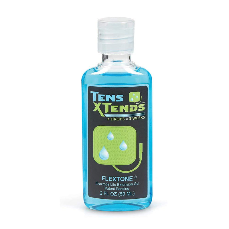 FlexTone TensXtends Conductive Adhesive Gel for Tens Pads - Patented Formula That Will Extend The Life of Your depleted Electrode Pads of Your Tens and EMS Units (2 FL OZ)