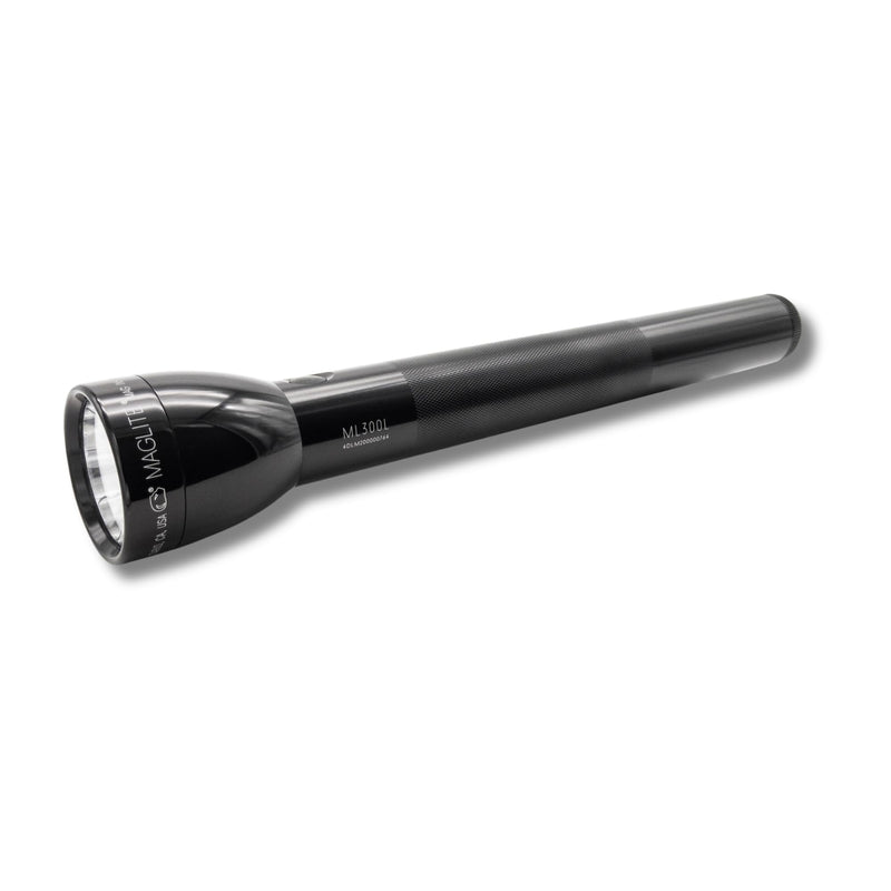 MagLite ML300L LED 4-Cell D Flashlight, Adjustable Focus, Long Battery Life, Water-Resistant, Tactical and Emergency Use – Black