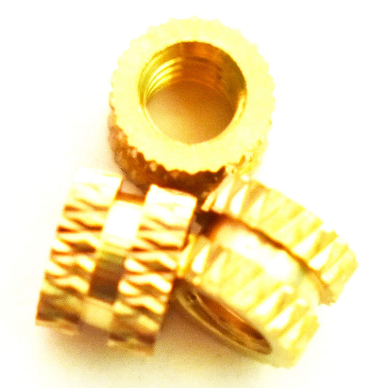 [ J&J Products ] 6-32 Brass Insert 100pcs, 5.5mm OD, 4 mm Length, Female 6-32 Thread, Injection Molding Type,100pcs 100pc - NewNest Australia