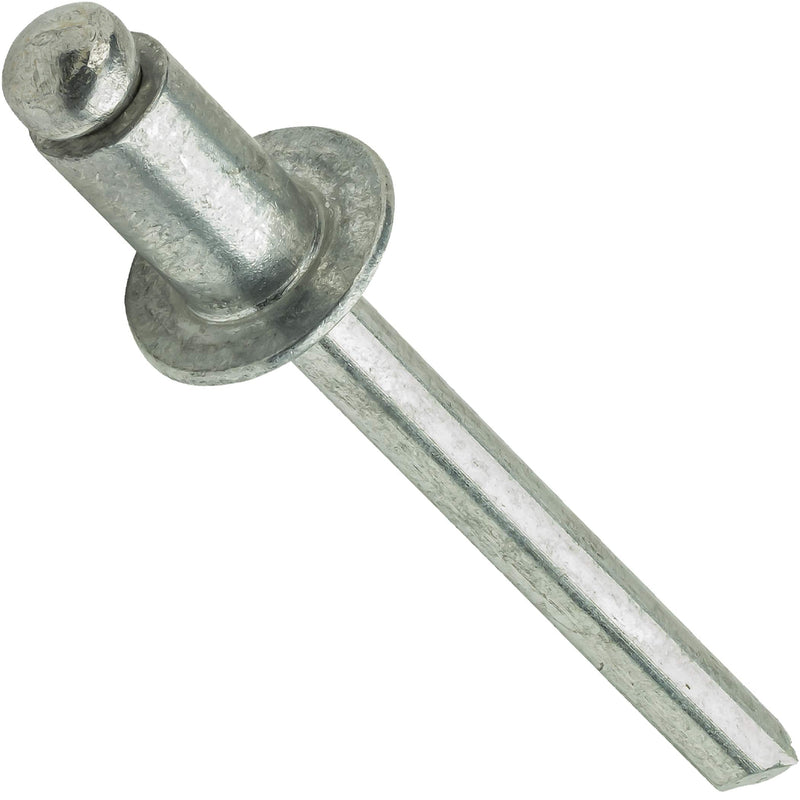 Pop Rivets - 1/8" x 1/8" (100pcs) Heavy Duty, Open-End, Aluminum, Dome-Head Blind Rivets, Corrosion-Resistant,High Tensile & Shear Strength, 4-2 Gap 0.063"-0.125" 1/8" x 1/8" (4-2) (100 Pack)