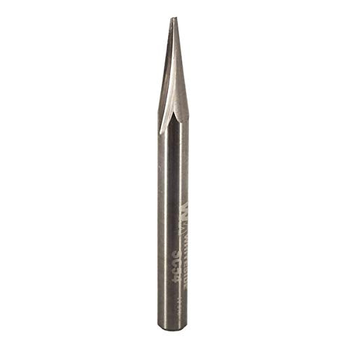 Whiteside SC54 Solid Carbide Liner Router Bit: 15 Degree Included Angle, 1/4 Inch Shank, 1/16 Inch Flat Point