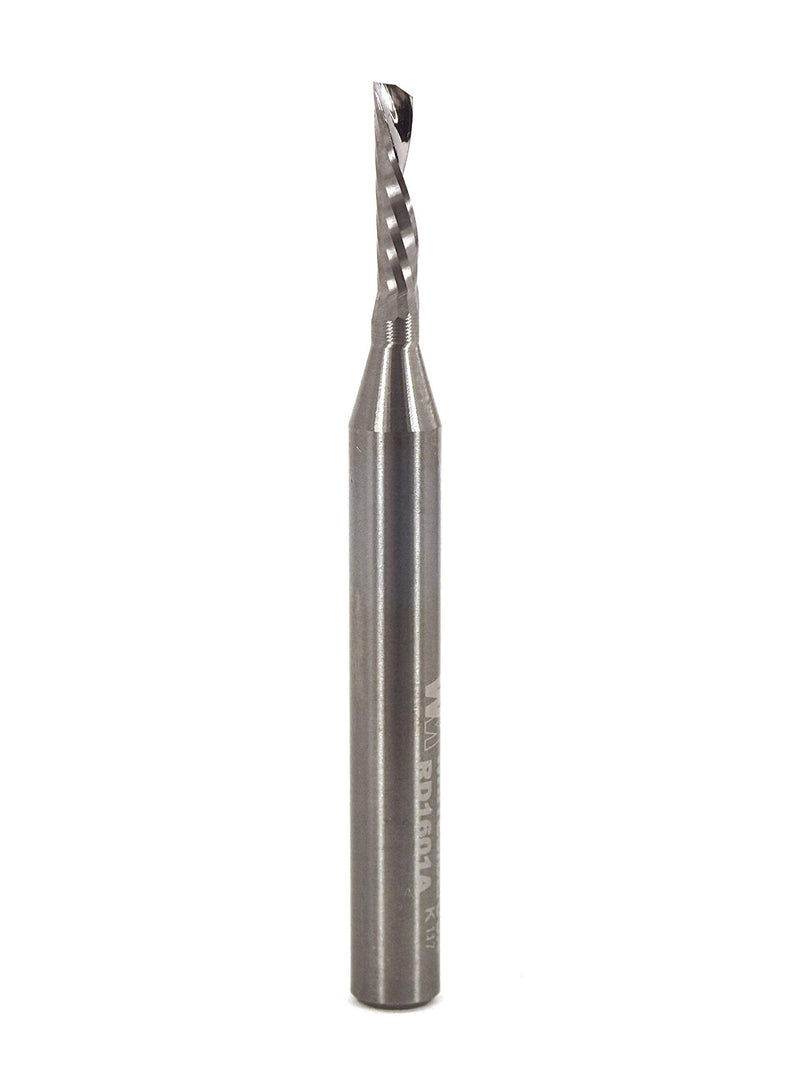 Whiteside RD1601A Spiral Downcut O-Flute Router Bit: 1/8 Inch Cutting Diameter, 1/4 Inch Shank, 1/2 Inch Cutting Length