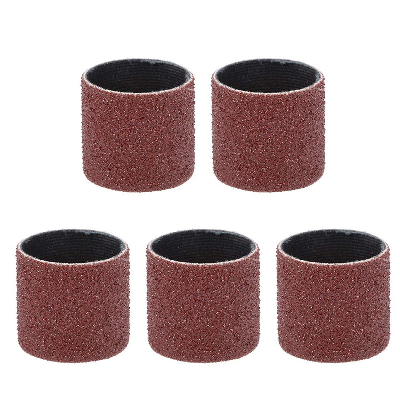 uxcell 1 Inch x 1 Inch Sanding Sleeves 80 Grits Sandpapers Band Drums 5 Pcs