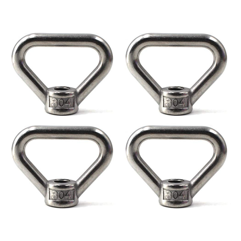 M8 Lifting Eye Nut Ring Triangle Shape Thread Eye Nut 304 Stainless Steel Nut Pack of 4 M8