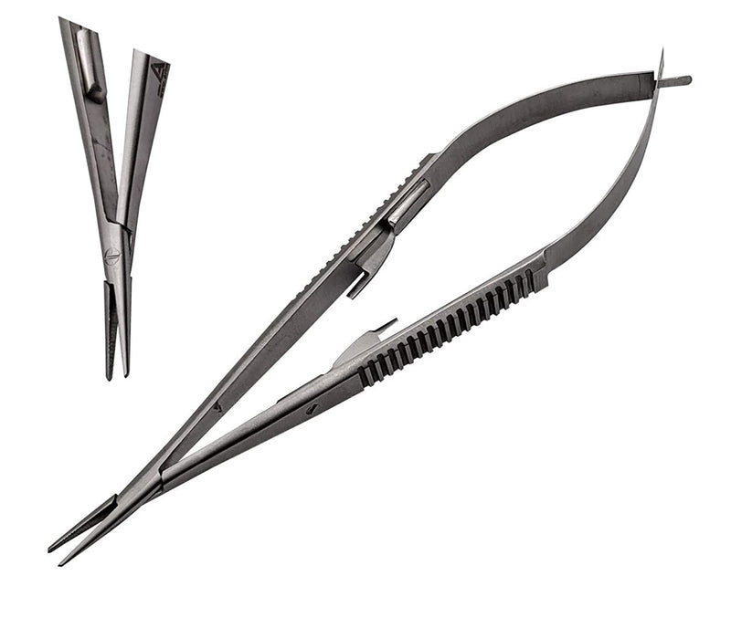 Castroviejo 5.5 inches Micro Needle/Suture Holder Driver with Lock Stainless Steel Needle Driver for Suturing by Artman Instruments