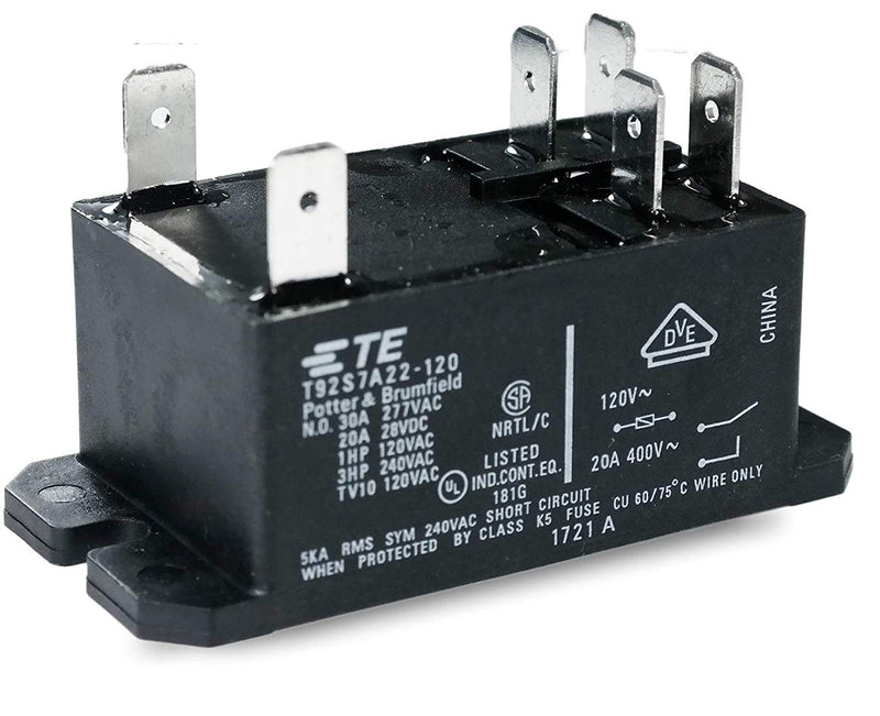 Potter & Brumfield T92S7A22-120 DPST 30A 115V Pool & Spa Coil RelayQ