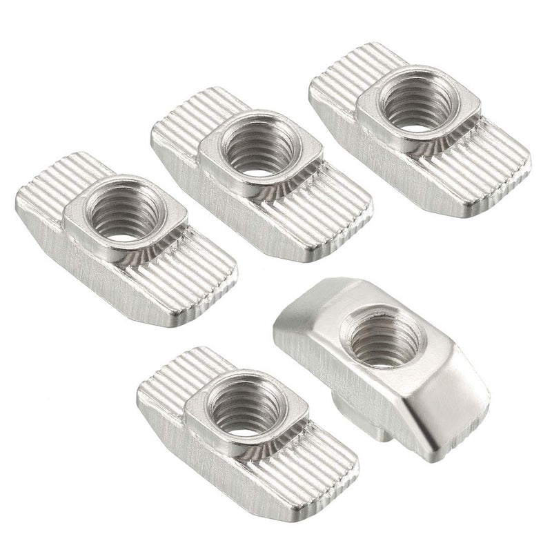 uxcell Sliding T Slot Nuts, M6 Half Round Roll in T-Nut for 4040 Series Aluminum Extrusion Profile, Carbon Steel Nickel-Plated, Pack of 30