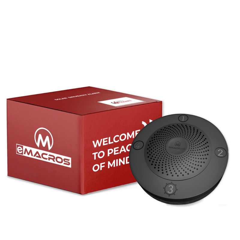 eMACROS Long Range Solar Wireless Driveway Alarm Outdoor Weather Resistant Motion Sensor & Detector-Security Alert System-Monitor & Protect Outside Property (only Receiver) Old Receiver