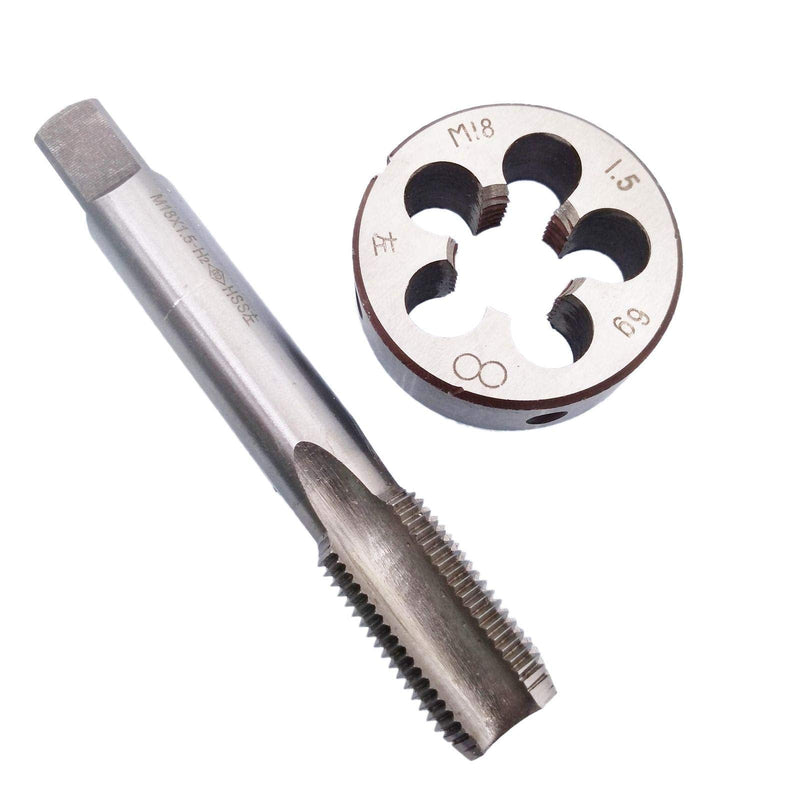 HSS M18 x 1.5mm Tap and M18 x 1.5mm Die Metric Thread Left Hand