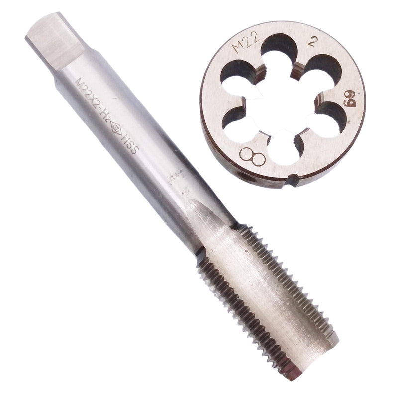 HSS M22 x 2mm Tap and M22 x 2.0mm Die Metric Thread Right Hand