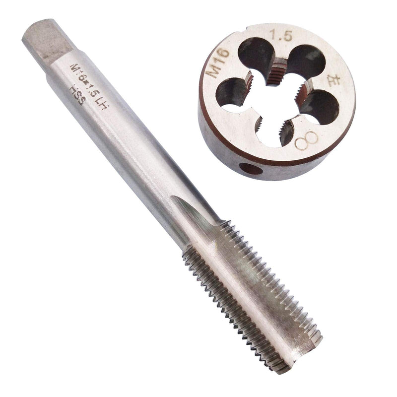 HSS M16 x 1.5mm Tap and M16 x 1.5mm Die Metric Thread Left Hand