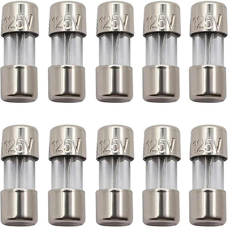 SIXQJZML 10 Pack F3AL Fast-Blow Mini Fuse 3A Max 3 amp 125V Glass Fuses 0.14 x 0.39 inch / 3.6 x 10 mm (125Volt) (F3A)