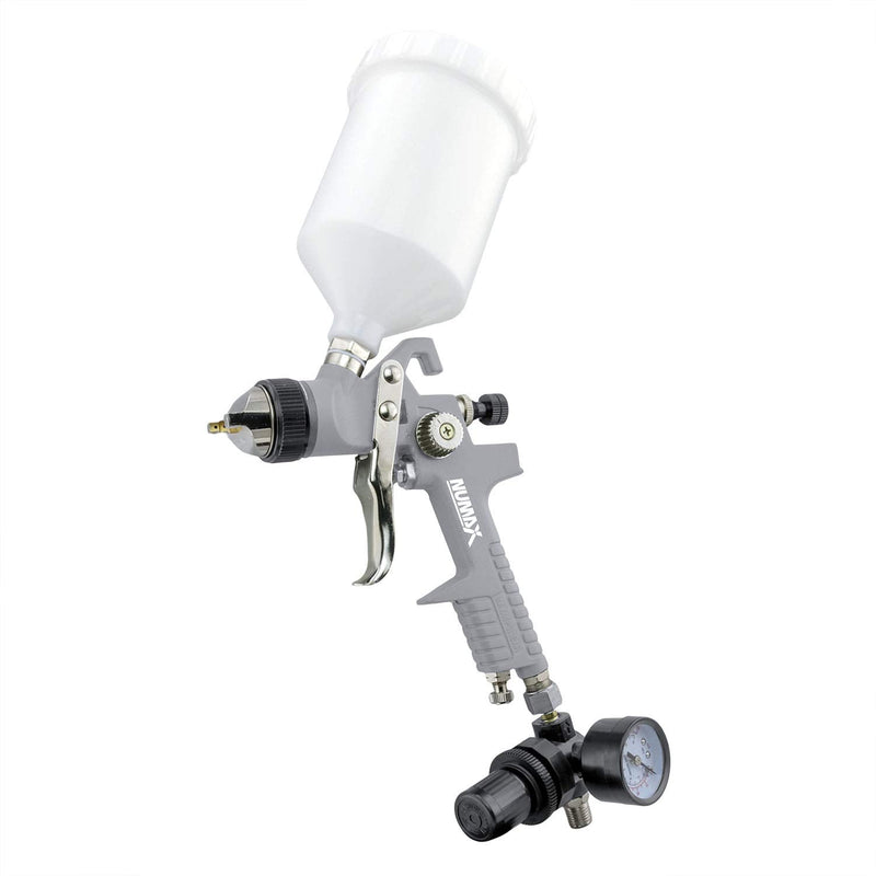 NuMax SPS14 Pneumatic 1.4mm Tip HVLP Gravity Feed Spray Gun with 600cc Plastic Cup 1.4mm Tip, 600cc Cup