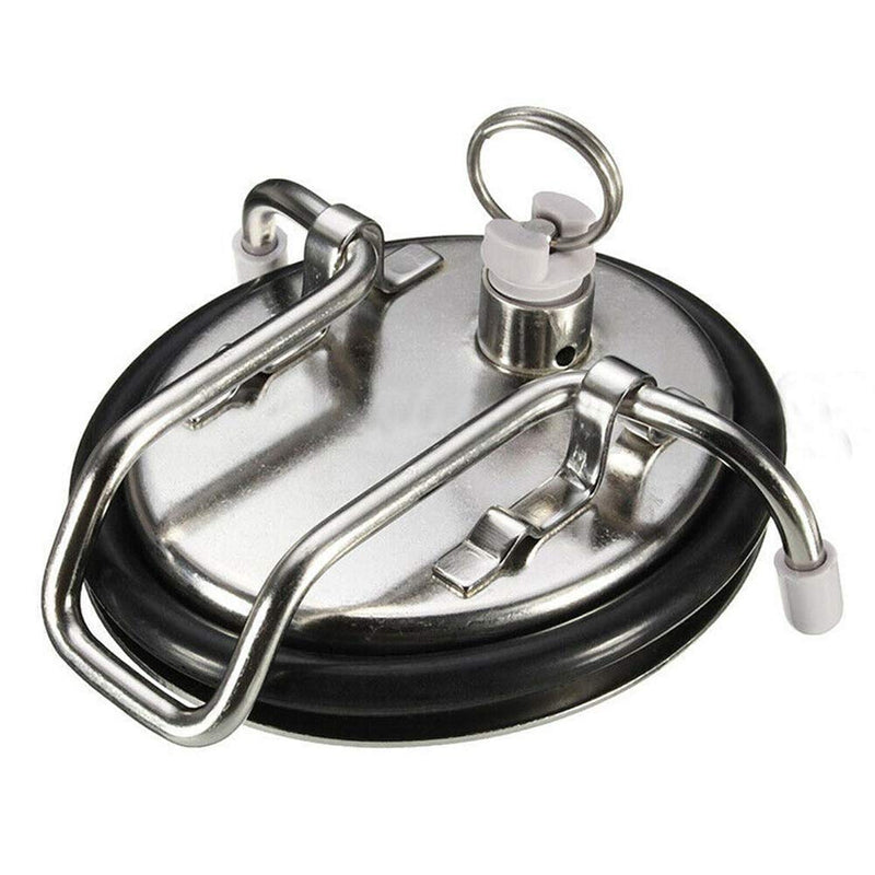 Cornelius 304 Stainless Steel Keg Lid with SS Pressure Relief Valve & New O-ring Replacement Keg Lid