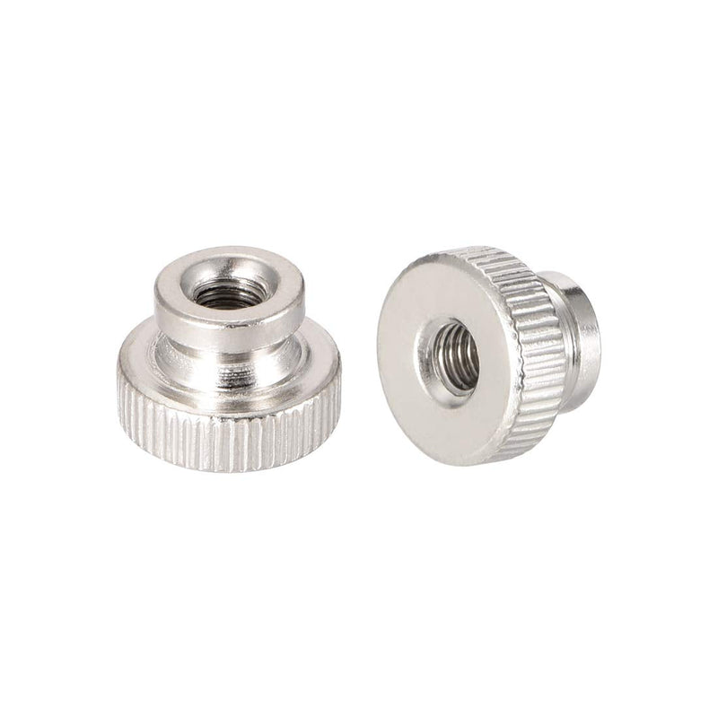 uxcell Knurled Thumb Nuts, 20Pcs M4x0.7mm Iron Round Knobs Fasteners for 3D Printer Parts, Silver Tone M4