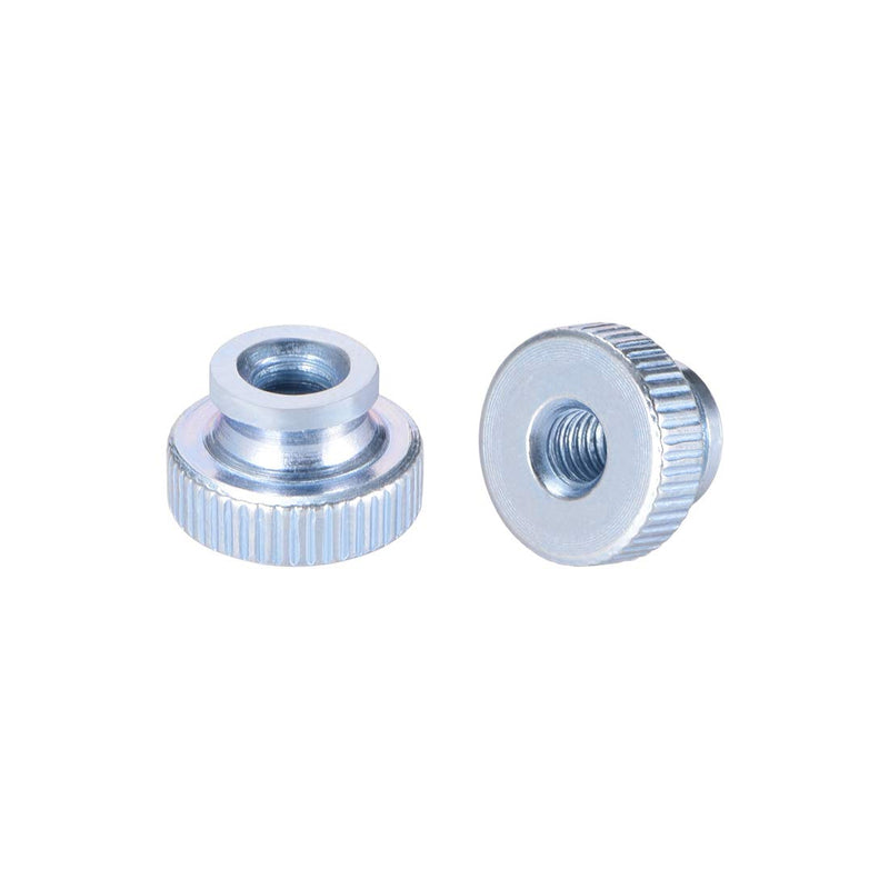 uxcell Knurled Thumb Nuts, 30Pcs M4x0.7mm Iron Round Knobs Fasteners for 3D Printer Parts, Silver Tone M4