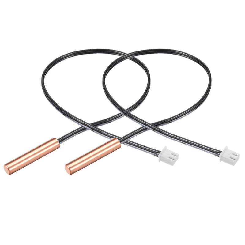 uxcell 2 Pcs 100K NTC Thermistor Probe 15.7 Inch Copper Sensitive Temperature Temp Sensor for Air Conditioner