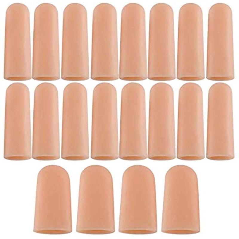ANCIRS Gel Finger Support Protector Gloves, Gel Finger Cots/Covers - Different Sizes Silicone Fingertips for Hands Cracking, Eczema Skin (20pcs) 20 Count (Pack of 1)